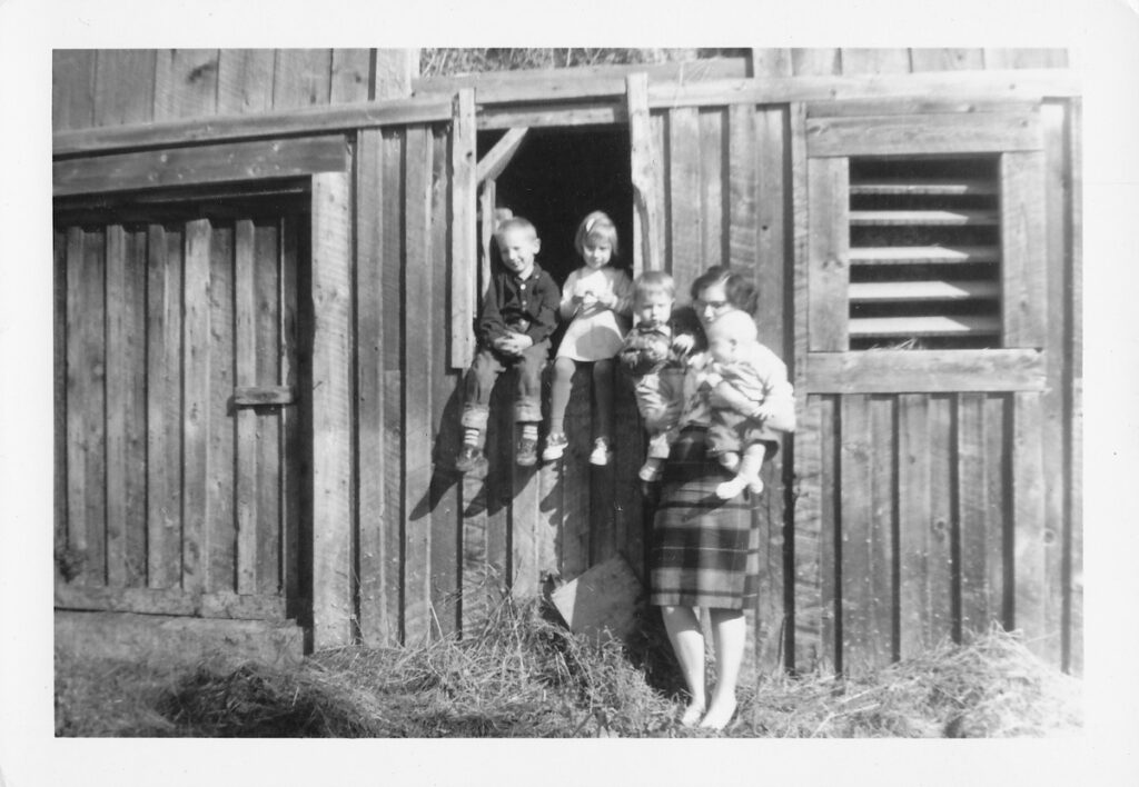 Kay with her first four children
